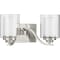 Progress Lighting Kene Collection Brushed Nickel Two-Light Bath P300121-009 - alternate 1